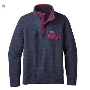 Patagonia Women's Quilted Sweater in Navy and Burgundy